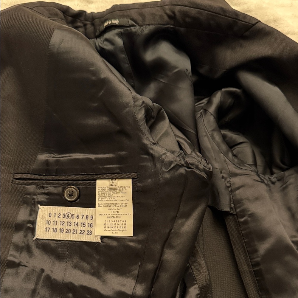 Maison Martin Margiela Black Single-Button Tailored Blazer - Picture 5 of 6